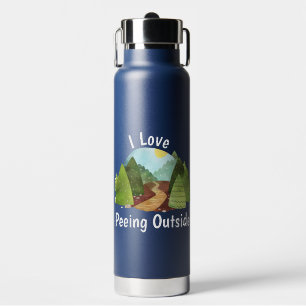 I Love Peeing Outside Kids Water Bottle