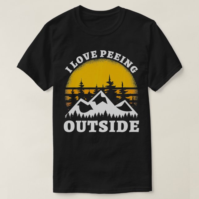 I Love Peeing Outside Premium  T-Shirt (Design Front)