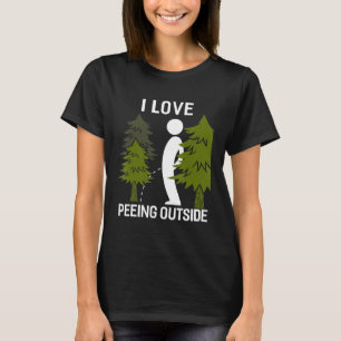 I Love Peeing Outside Shirt Funny Hiker Mountain N