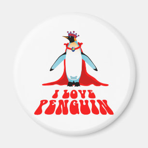 I Love Penguin Magnet
