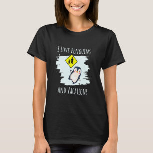 I Love Penguins And School Penguin For Kids T-Shirt