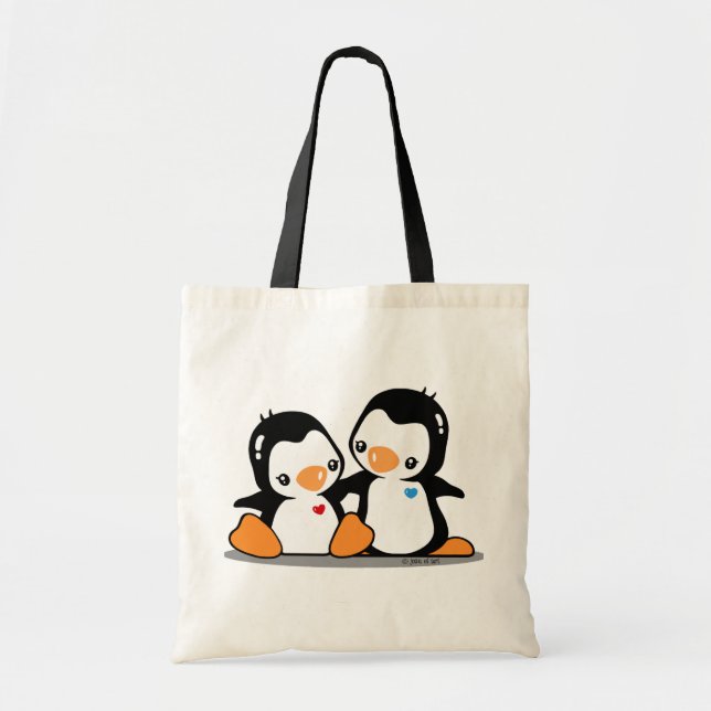 I Love Penguins Budget Tote (Front)
