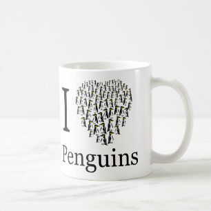 I love penguins heart cup