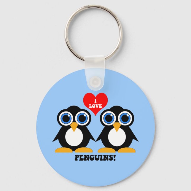 I love penguins key ring (Front)