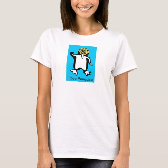 I love PENGUINS - Nature - Antarctica - T-Shirt (Front)