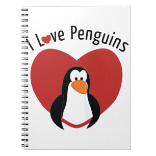 I Love Penguins Notebook