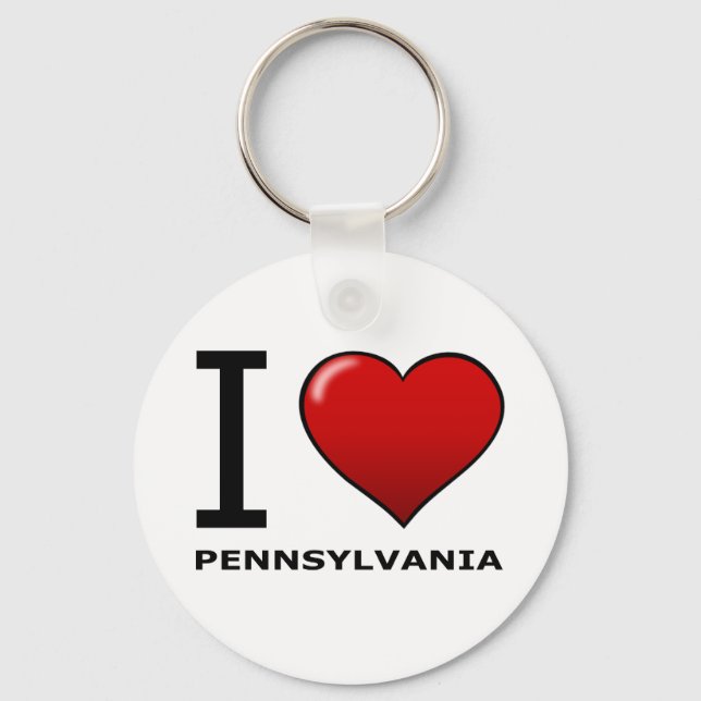 I LOVE PENNSYLVANIA KEY RING (Front)