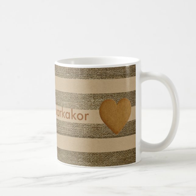 "I love pepparkakor" - Gingerbread, jute canvas Coffee Mug (Right)
