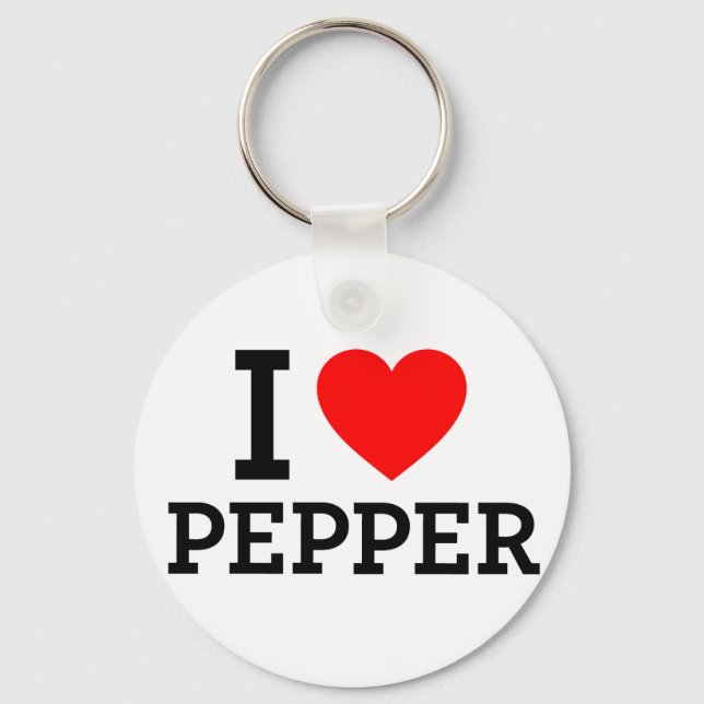 I Love Pepper Key Ring (Front)