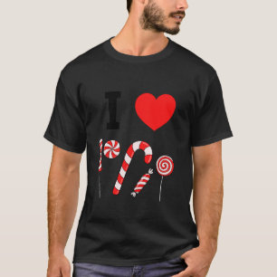 I Love Peppermint Candy Cane Christmas Peppermint T-Shirt