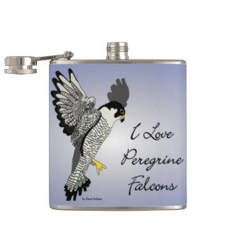I Love Pererine Falcon Flask