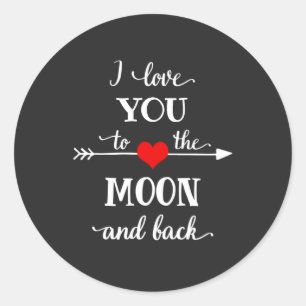 I love personalised to the moon and back classic round sticker