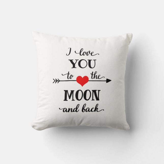 I love personalised to the moon and back cushion (Front)