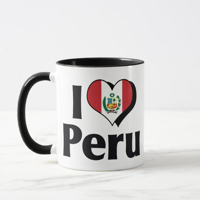 I Love Peru Flag Mug (Left)
