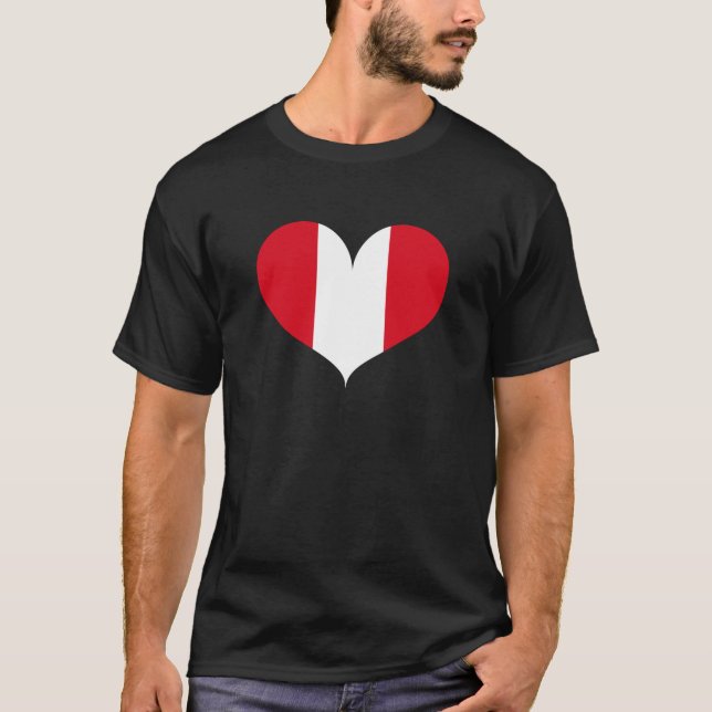 I Love Peru Flag T-Shirt (Front)