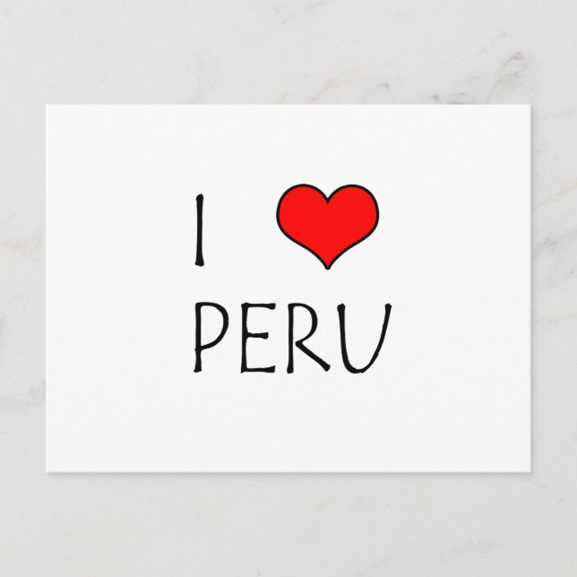 I Love Peru Postcard (Front)