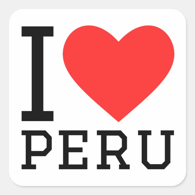 I love peru square sticker (Front)