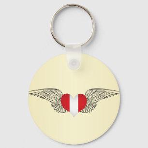 I Love Peru -wings Key Ring