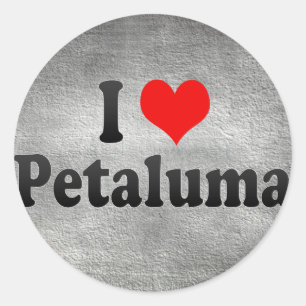 I Love Petaluma, United States Classic Round Sticker