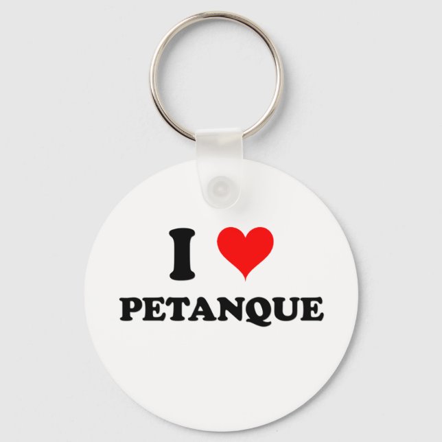 I Love Petanque Key Ring (Front)