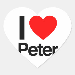 i love peter heart sticker