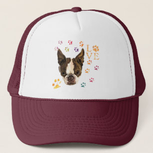 I Love Pets - Cute Puppy - Colourful Traces Drawin Trucker Hat