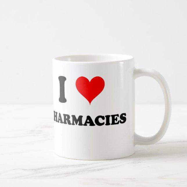 I Love Pharmacies Coffee Mug (Right)