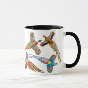 I Love Pheasants Ringer Mug