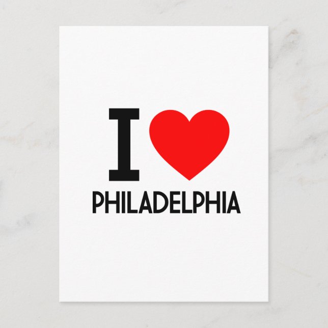I Love Philadelphia Postcard (Front)