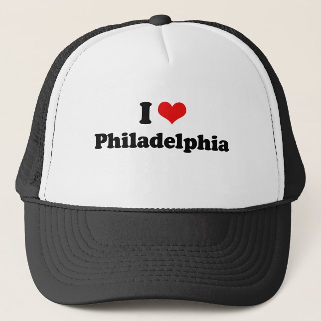 I Love Philadelphia Tshirt Trucker Hat (Front)