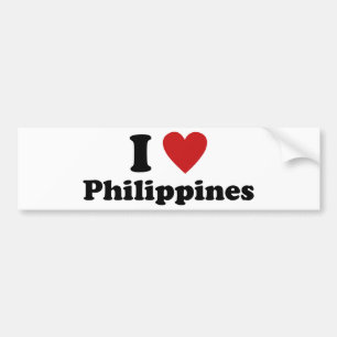I Love Philippines Bumper Sticker