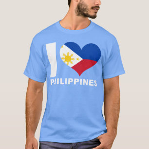 I Love Philippines Heart Flag Philippines retro T-Shirt