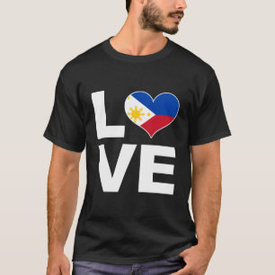 I Love Philippines - Heart Flag Philippines T-Shirt