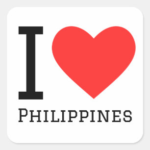 I love Philippines  Square Sticker