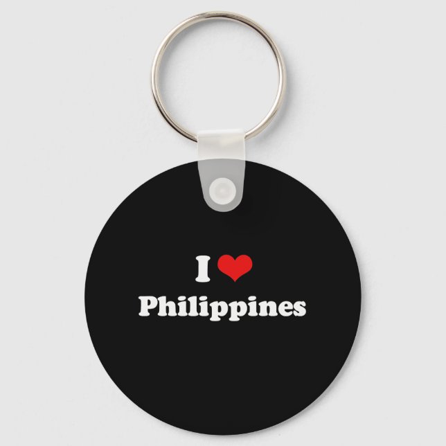 I Love Philippines Tshirt Key Ring (Front)