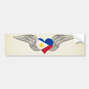 I Love Philippines -wings Bumper Sticker