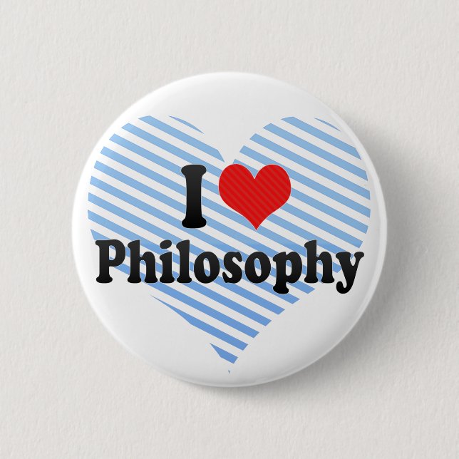 I Love Philosophy 6 Cm Round Badge (Front)