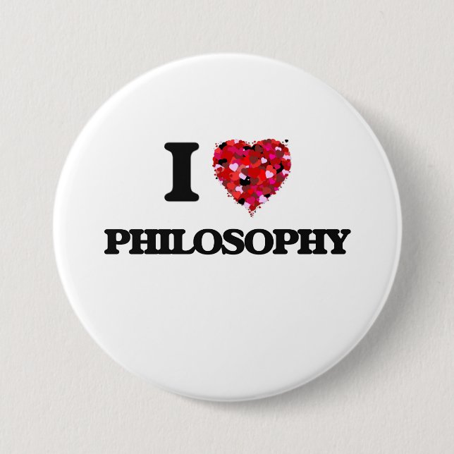 I Love Philosophy 7.5 Cm Round Badge (Front)
