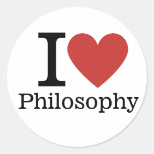 I ❤️ Love Philosophy for Students/Faculty Classic Round Sticker