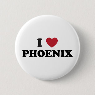 I Love Phoenix 6 Cm Round Badge