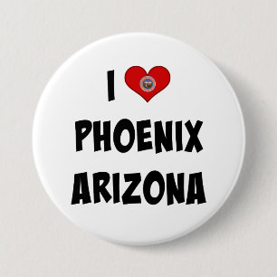 I Love Phoenix, Arizona 7.5 Cm Round Badge