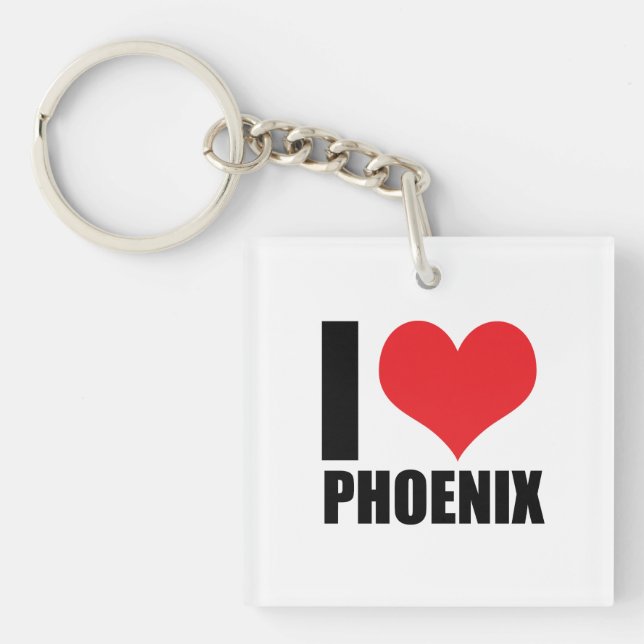 I love Phoenix Key Ring (Front)