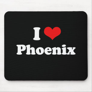 I Love Phoenix Tshirt White Tshirt Mouse Mat