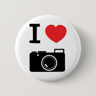 I love photography 6 cm round badge