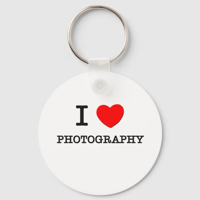 I Love Photography Key Ring (Front)