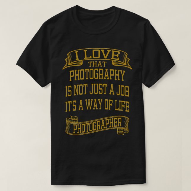 I Love Photography Vintage Style T-Shirt (Design Front)