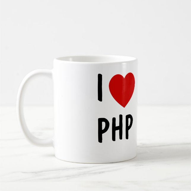 I Love PHP Coffee Mug (Left)