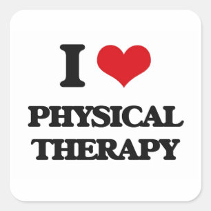 I Love Physical Therapy Square Sticker