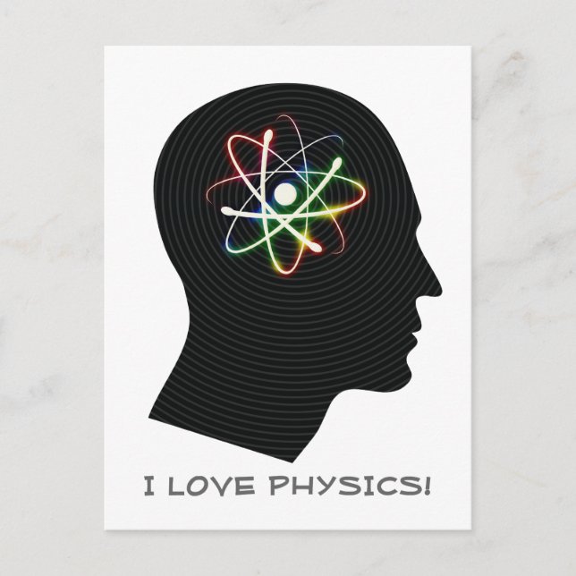 I LOVE PHYSICS | Geek Postcard (Front)