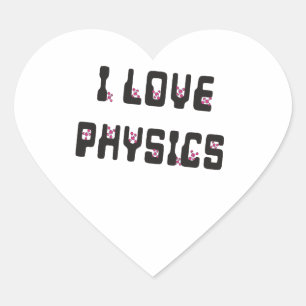 I love Physics Heart Sticker